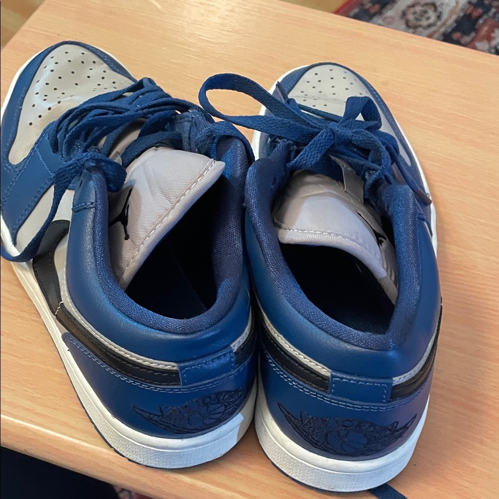 Jordan woman Low Top Athletic Sneakers in Blue, White, Black